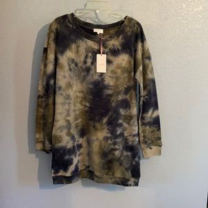 Tie dyed tunic sweater